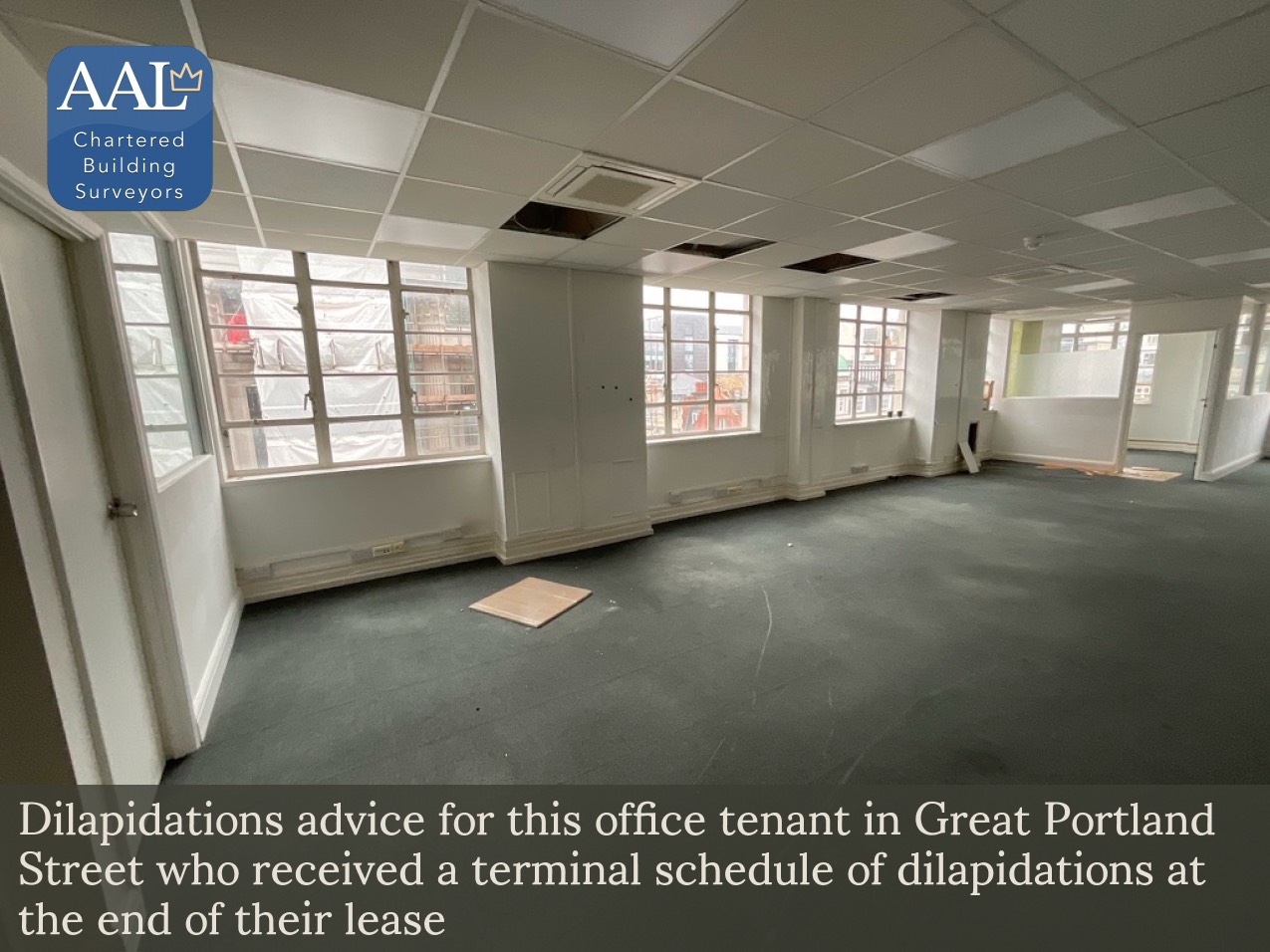 Assessment of the Schedule of Dilapidations
For this claim, we acted for the tenant to reduce the claim that they received, which they considered was much higher
Review of the items claimed in the schedule for accuracy and relevance
Identification of works that exceed lease obligations or misrepresent the tenant’s liability
Examination of methodology used to cost the works (e.g. pricing basis, inclusion of betterment, consequential works, etc.)