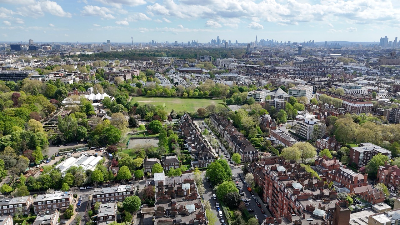 ariel-photograph-of-Notting Hill and Holland Park